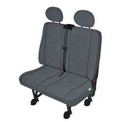 HP Autozubehör 22417 Doppelsitzschoner 4teilig Polyester Grau Doppelsitz