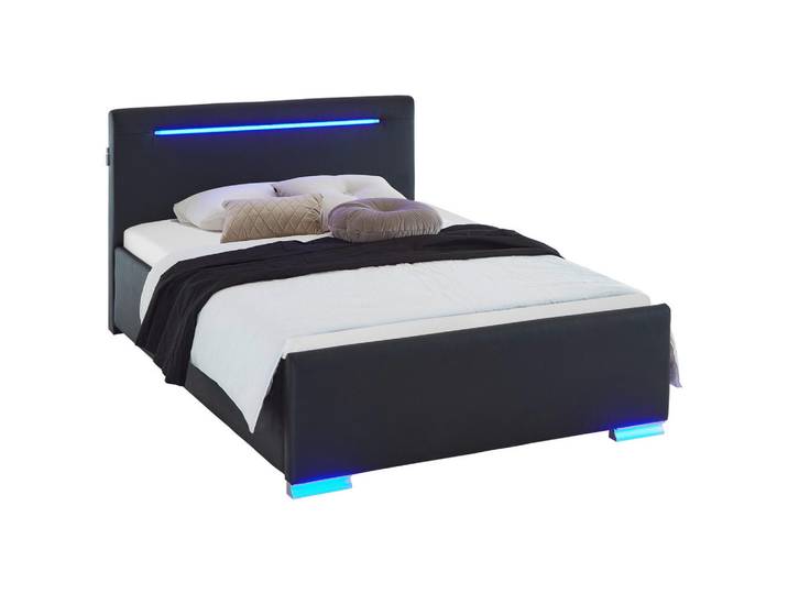 Boxxx Polsterbett, Schwarz, Kunststoff, Birke, Buche, 140x200 cm, Reach, individuelle Liegehärteeinstellung, Schlafzimmer, Betten, Polsterbetten