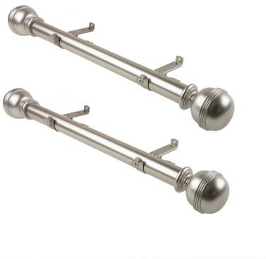 "InStyleDesign Jupiter 1.5"" Side Curtain Rod - Set of 2"