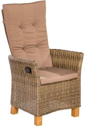 MERXXHANDELS Toskana Sessel hoch m Kissen Alugestell-Geflecht natur 09234569