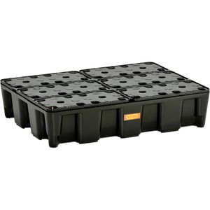 CEMO Auffangwanne 60 HD, 10709, aus Polyethylen, 80 x 60cm, Kleingebindewanne, Polyethylen-Lochrost, 60 Liter