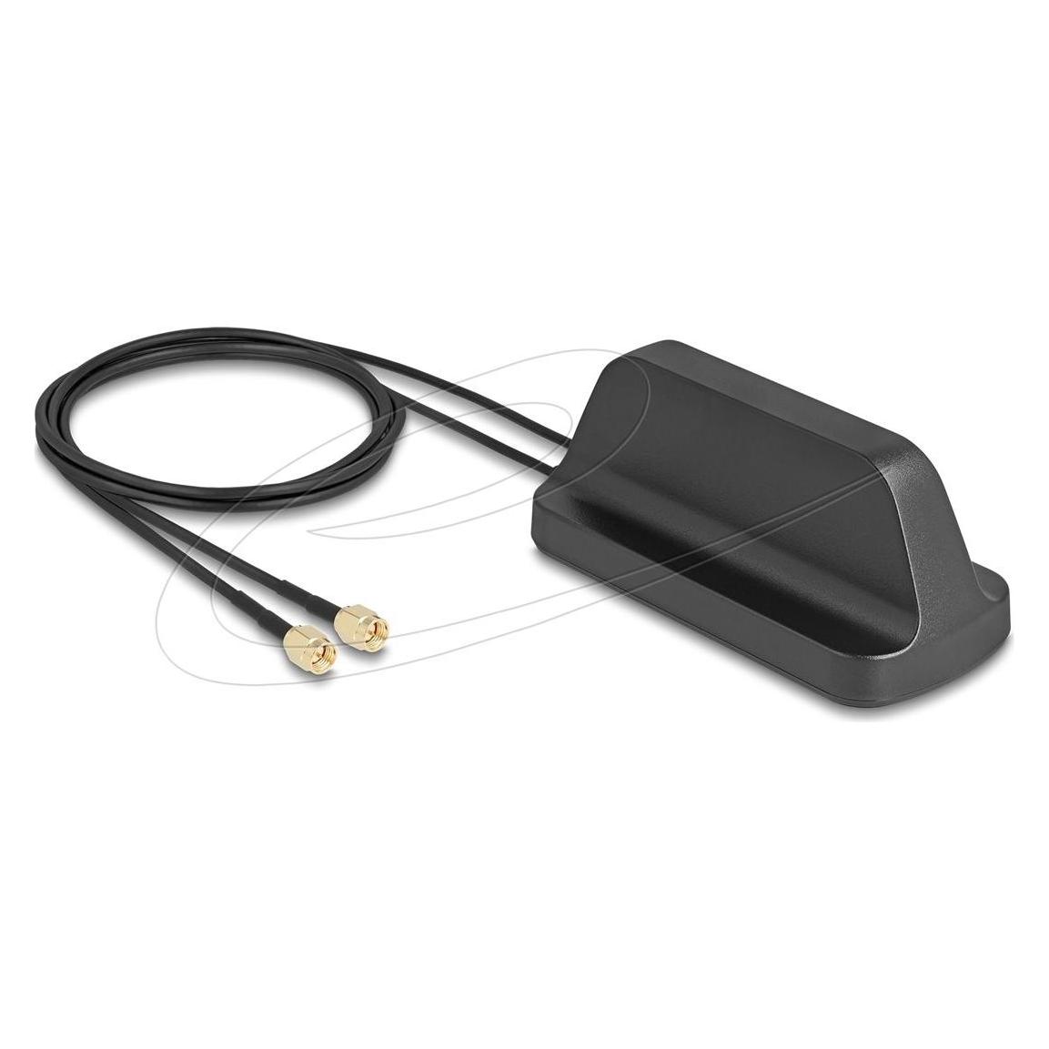 Delock 5G LTE GNSS WiFi 6 MIMO Antenne 2 x SMA Stecker 2,1 - (5G, WLAN) (81485)