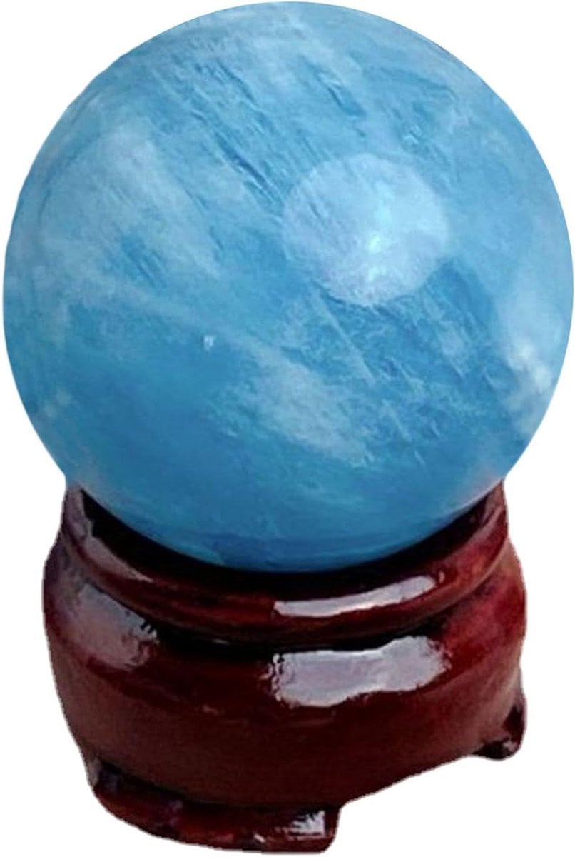 Natuurlijke Aquamarijn Kristallen Bol - Edelsteen Bal voor Meditatie en Decoratie - 17-19mm