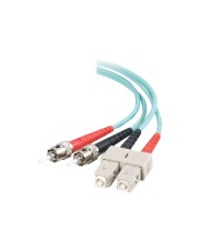 Cables To Go C2G SC-ST 10Gb 50/125 OM3 Duplex Multimode PVC Fiber Optic Cable LSZH Netzwerkkabel ST multi-mode M bis SC M 10 m Glasfaser Mikrometer halogenfrei Aquamarin (85527)