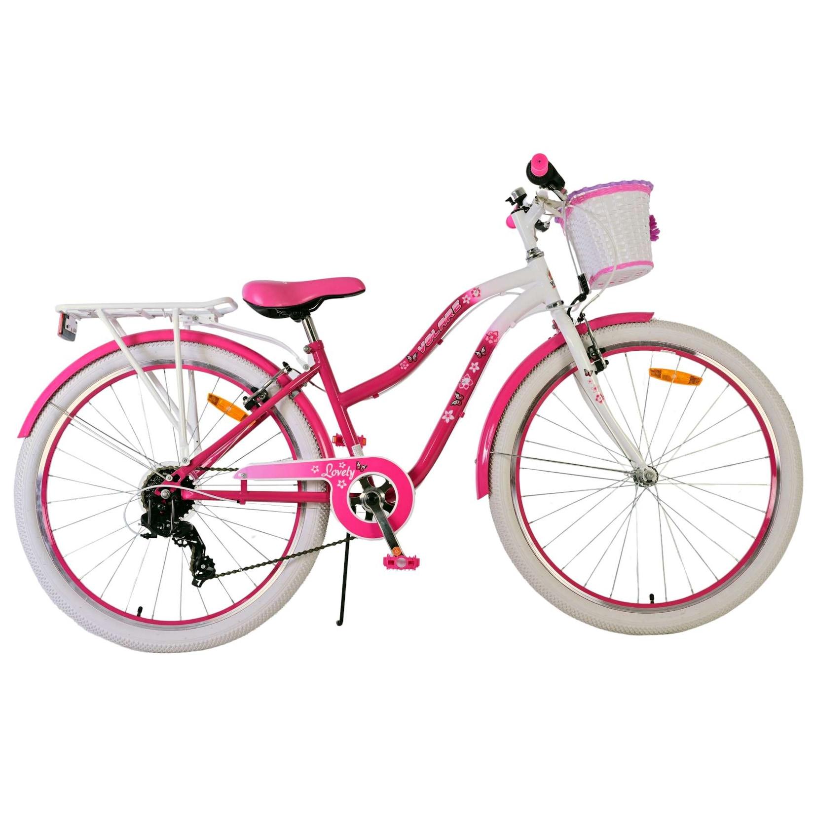 Volare Kinderfahrrad Lovely Fahrrad für Mädchen 26 Zoll Kinderrad in Rosa