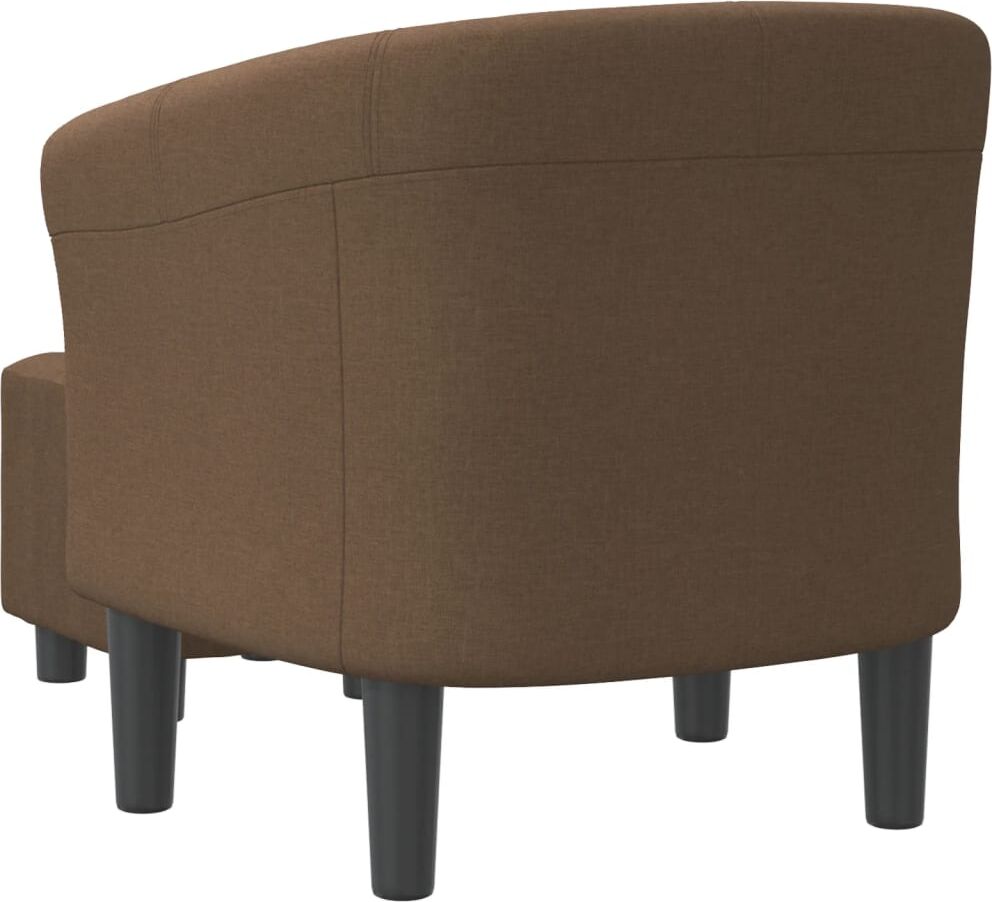 vidaXL Chaise cabriolet avec repose-pied marron tissu