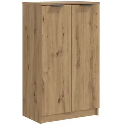 Helloshop26 - Schuhschrank mit Fächern 59 x 35 x 100 cm Eichenholz-Verbundwerkstoff handgefertigt