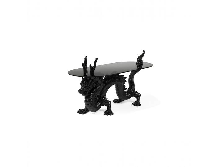 Coffee table Bold Monkey Bastard 100x45 cm, Black, Oval, New - Perfect for sofa and lounge