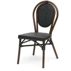 Bistromania Terrassenstuhl LOUVRE - Schwarzes Flechtwerk