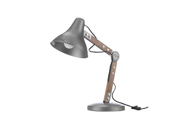 ONLI - Lampe de table réglable style industrielle en ligne et métal gris