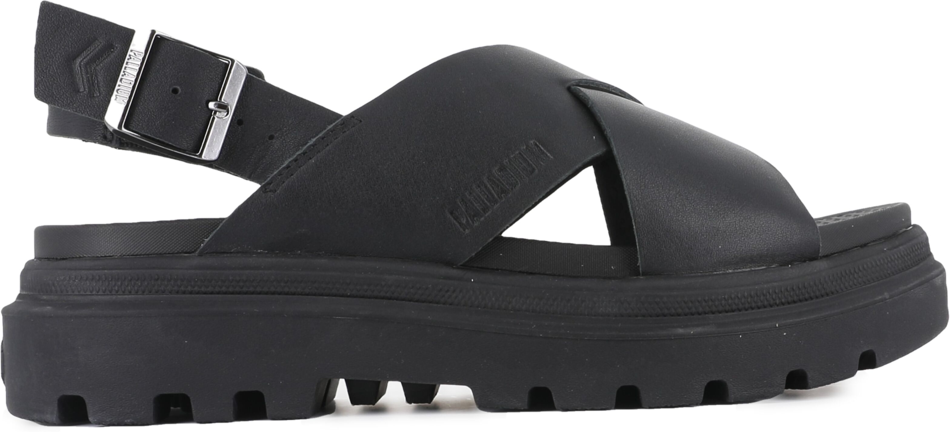 Sandale PALLADIUM "PALLACRUISE CROSSED", Damen, Gr. 39,5, schwarz, Leder, Schuhe Sandale, Sommerschuh, Sandalette, Riemchensandale schwarz 39,5