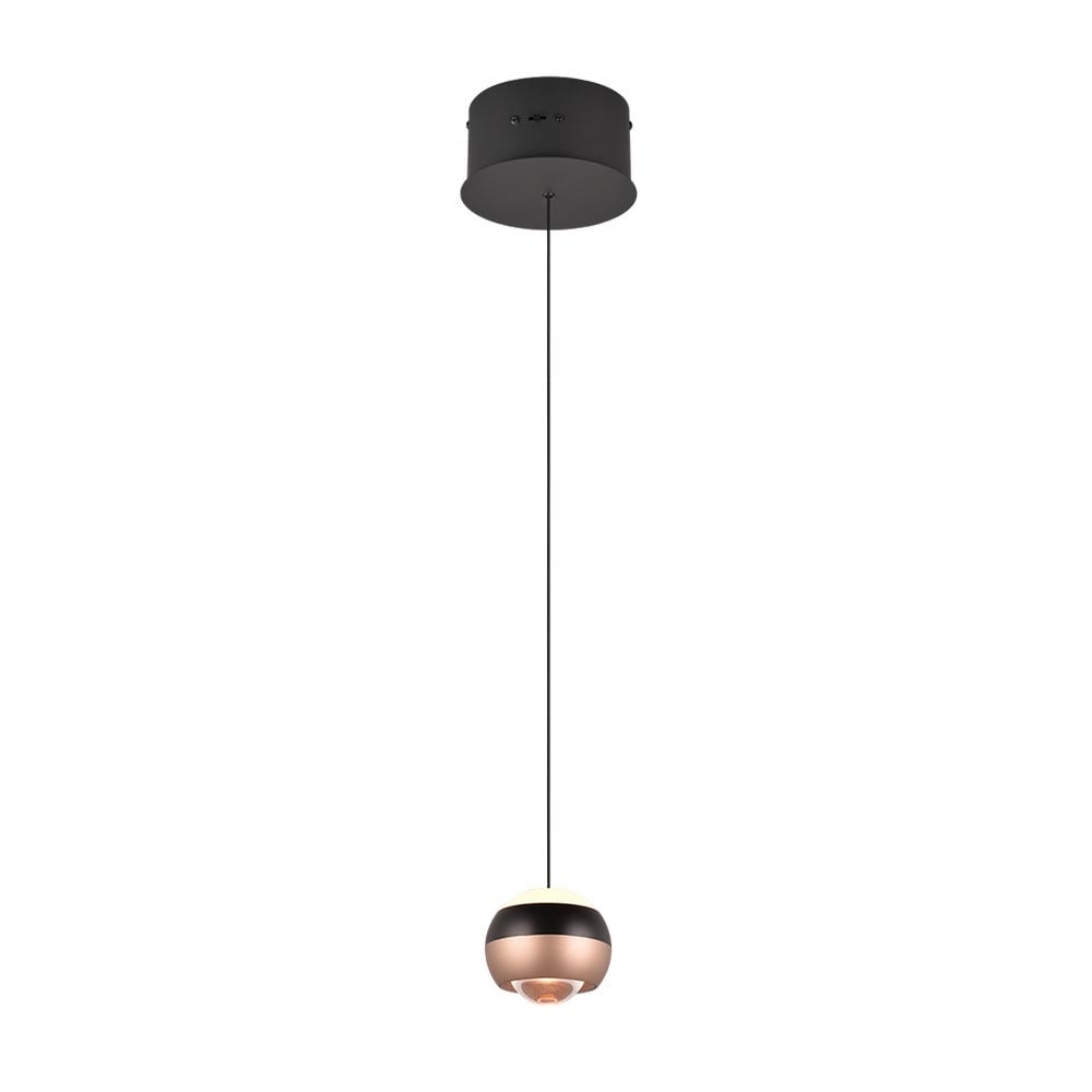 Trio Design hanglamp Orbit enkel zwart en multicolore Ø 15,5 cm