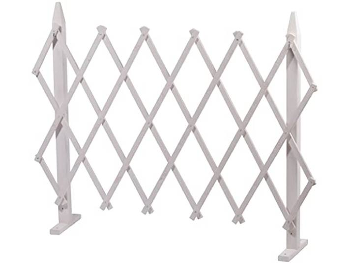 dobar® Select. Faltbares Rankgitter Gr. S aus Massivholz - Kletterhilfe für Rankgewächse - Rankhilfe Ranknetz für Kletterpflanzen - Sichtschutz für Terrasse/Balkon - 110 x 80 cm - Weiß