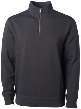 Independent Trading Co. SS4600QZ Midweight Quarter-Zip Pullover T-Shirt in Asphalt size 3XL   Cotton/Polyester Blend