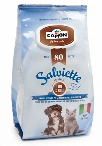 Camon Salviette Latte/miele 80pezzi