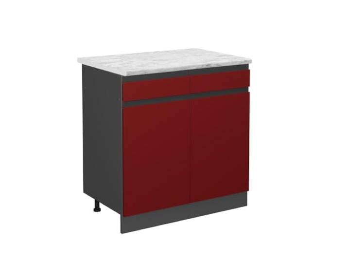 Vicco Küchenunterschrank R-Line, Rot, 80 cm
