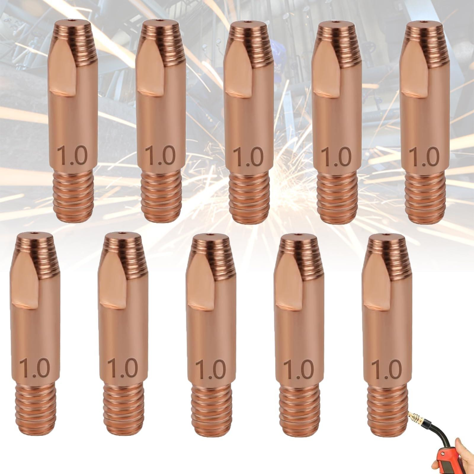 Selius 10 stuks koperen contactpunten M6 voor MIG/MAG-lasapparaat