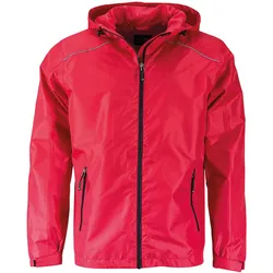 James & Nicholson Regenjacke, red/black, XL