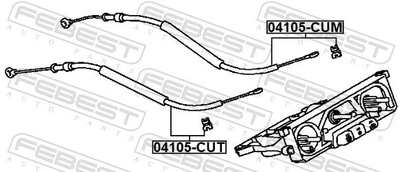 Febest Heizklappenzug 04105-Cut Für Mitsubishi