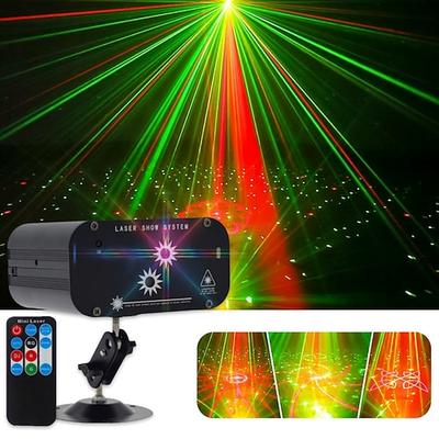 48 Muster rot grün Laser dynamisches Muster Partydekoration Licht Ton aktiviert Fernbedienung Self-Flow-Modus Live-Streaming Studiobeleuchtung bequem und praktisch Hochzeit Valentinstag bi