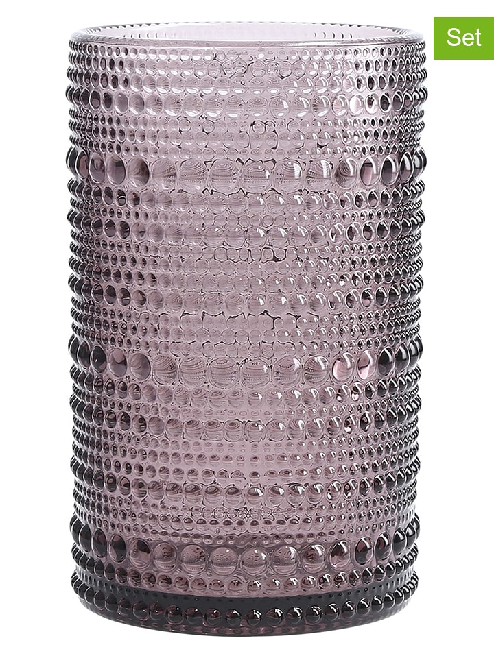 Fortessa 6er-Set: Longdrinkgläser "Jupiter" in Lila - 350 ml - onesize