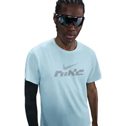 NIKE UV Miler Dri-FIT Flash kurzarm Laufshirt Herren 474 - glacier blue/reflective silv S