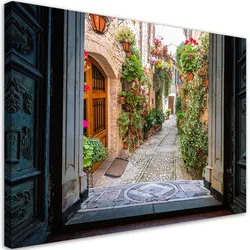 WANDBILD blick auf eine italienische straße