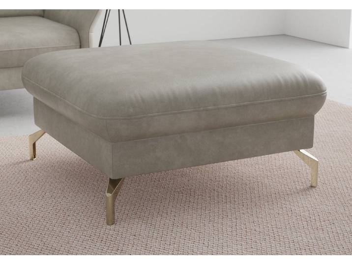 sit&more Hocker Fashion, inklusive Federkern, mit satinierten Nickelfüßen