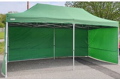 Faltpavillon 4x8m ALU Premium Vollseiten - Weiß