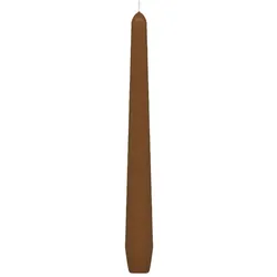 10x Spitzkerzen 245 mm 8 Stunden Brenndauer braun