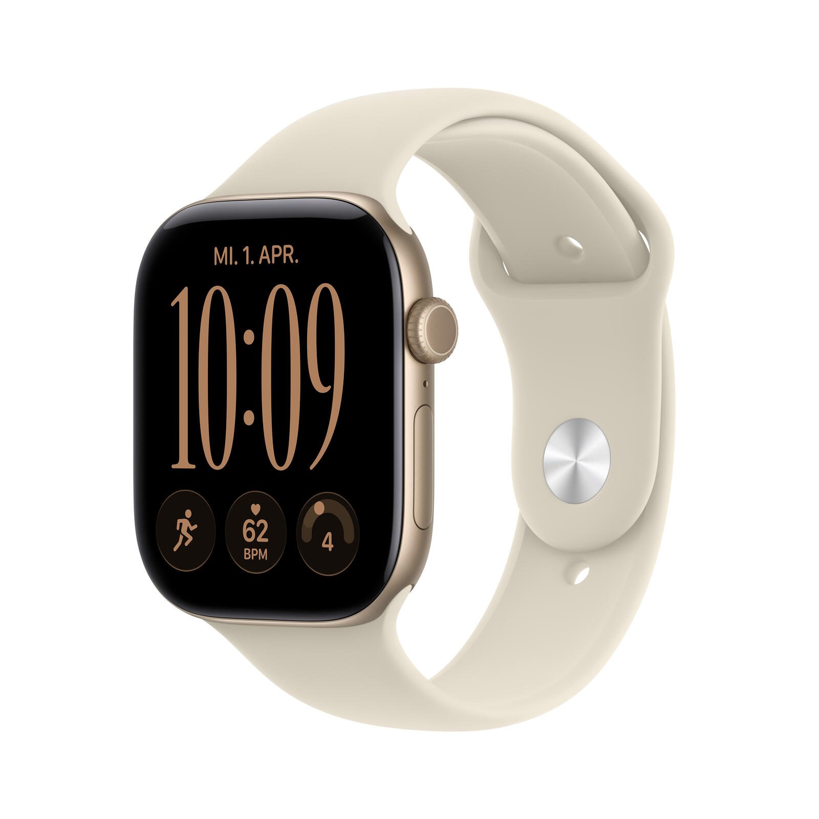 Apple Watch Series 12 Aluminium (GPS) 46mm Lichtgold MJEP4ZR/A