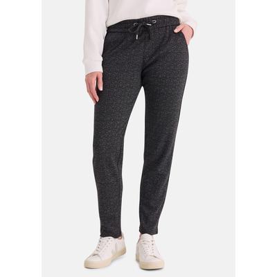 Schlupfhose STOOKER WOMEN "Berlin Jogginghose", Damen, Gr. 40, schwarz graphic, Stoff, 60% Polyester, 38% Viskose, 2% Elasthan, gerade, unten schmal lang, Hosen Schlupfhose, Tapered Fit Casual Technostretch Mit Gummibund für Damen