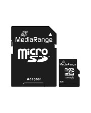 MEDIARANGE Flash-Speicherkarte microSDHC/SD-Adapter inbegriffen 8 GB Class 10 microSDHC Schwarz (MR957)