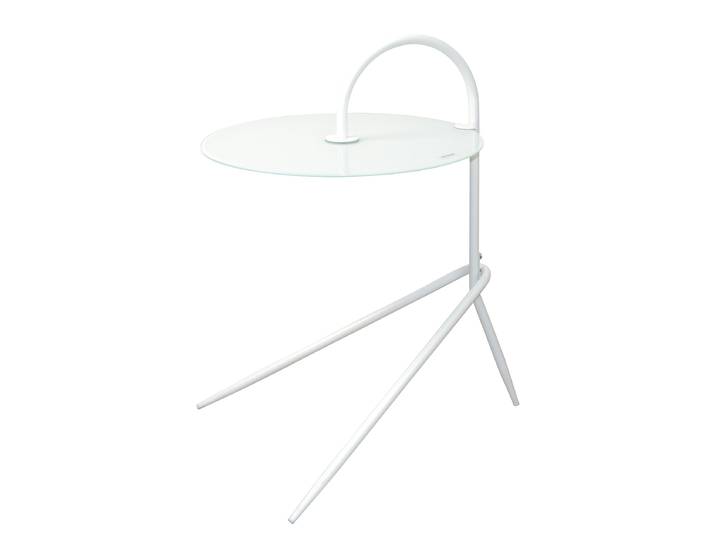 Tables d’appoint Cabellos Ø 42cm Blanc/Blanc