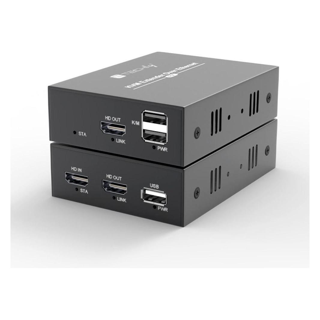 Techly Extender KVM HDMI/USB 1080p60Hz do 100m po skrętce Kat6 (IDATA HDMI-KVM4)