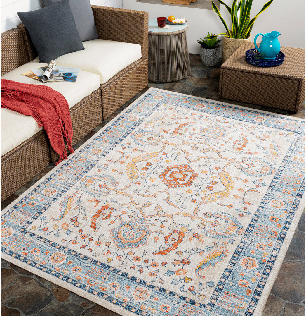 Langley Street Valor Machine Woven Area Rug Cream;Navy;Tan;Light Beige;Rust;Denim Rectangle 160 x 213cm