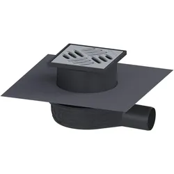 Kessel, Duschrinne, Bodenablauf Der Ultraflache 79 - DN 50, Klipsflansch, Schlitzrost (227 mm)