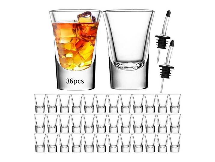LuxusKollektion Schnapsglas Schnapsgläser 35ml transparent spülmaschinenfest Likör 36, Glas