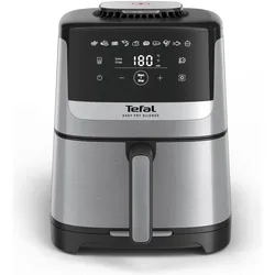Tefal Easy Fry Silence Heissluftfritteuse (EY552D), Edelstahl, Fritteuse, Schwarz, Silber