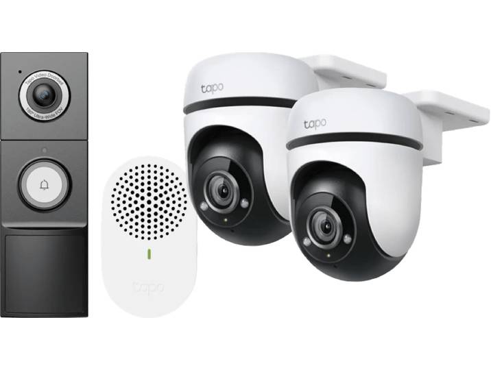 TP-Link Tapo C500 Duo Pack + D235 Smart Battery & Wired Doorbell
