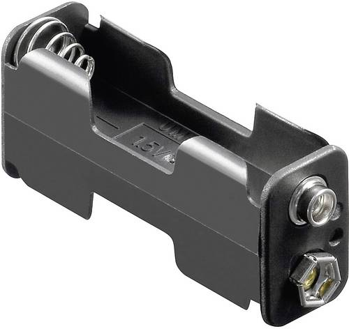 Goobay 12461 Batteriehalter 2x Mignon (AA) Druckknopfanschluss (L x B x H) 60 x 26 x 16.5mm