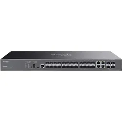 TP-Link 24-PORT SFP L3 MANAGED SWITCH (28 Ports), Netzwerk Switch, Schwarz