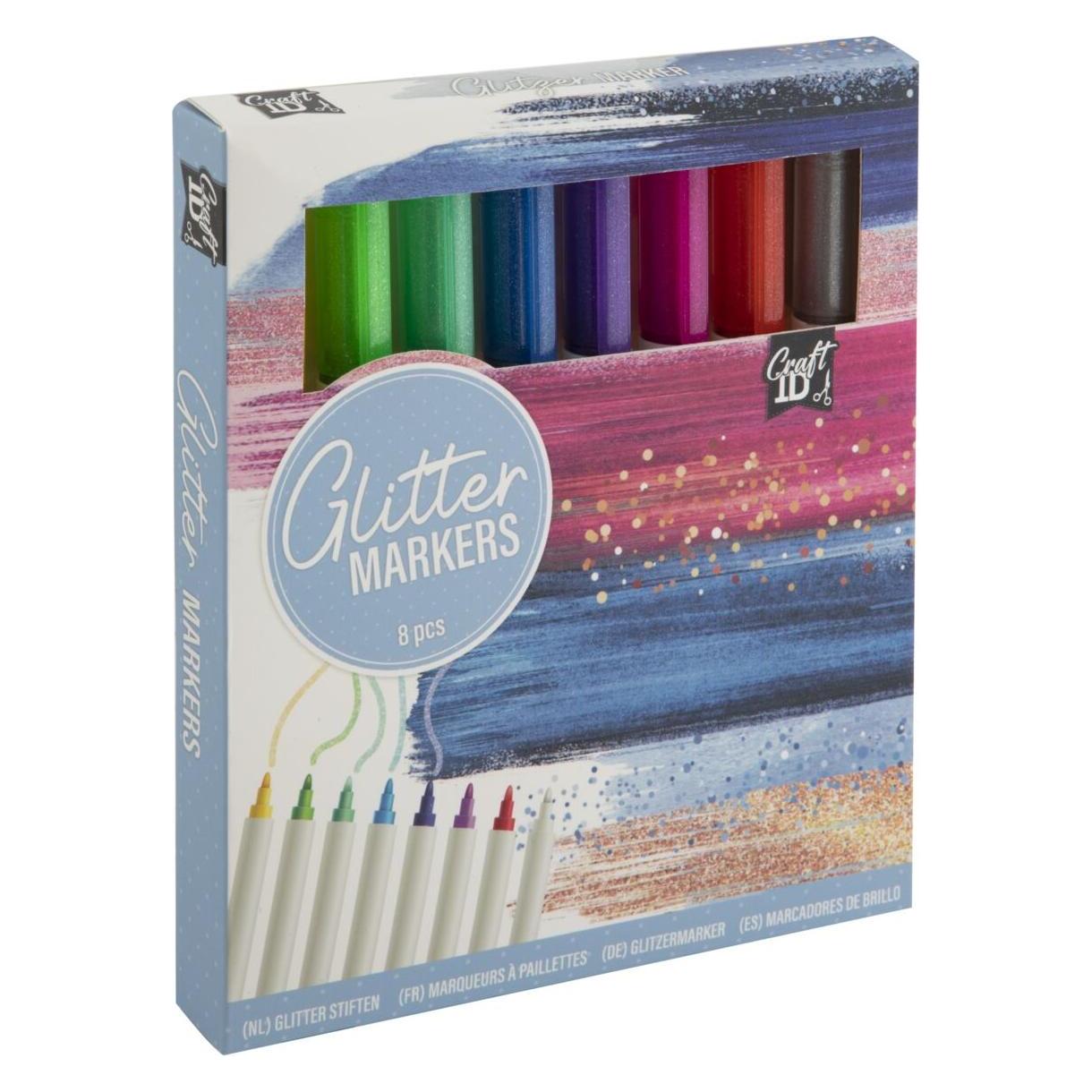 Craft Glitter markers 8 pcs (8x) (CR5016/GE)