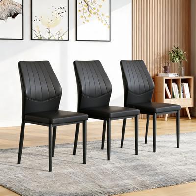 Ostweer Dining Chairs Ergonomic Chairs Set of 3 Side Chairs, Modern Armless Chairs Kitchen Chairs Lounge Chairs