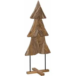 vidaXL Weihnachtsbaum mit Ständer Braun 150cm Massivholz Teak