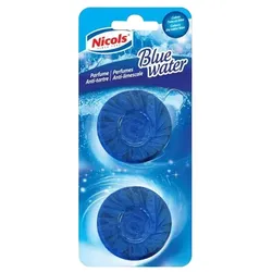 WC-Duftspüler Nicols Wasserkastentabs 2er Set Blauspüler hygienische Frische, in selbstauflösender Folie