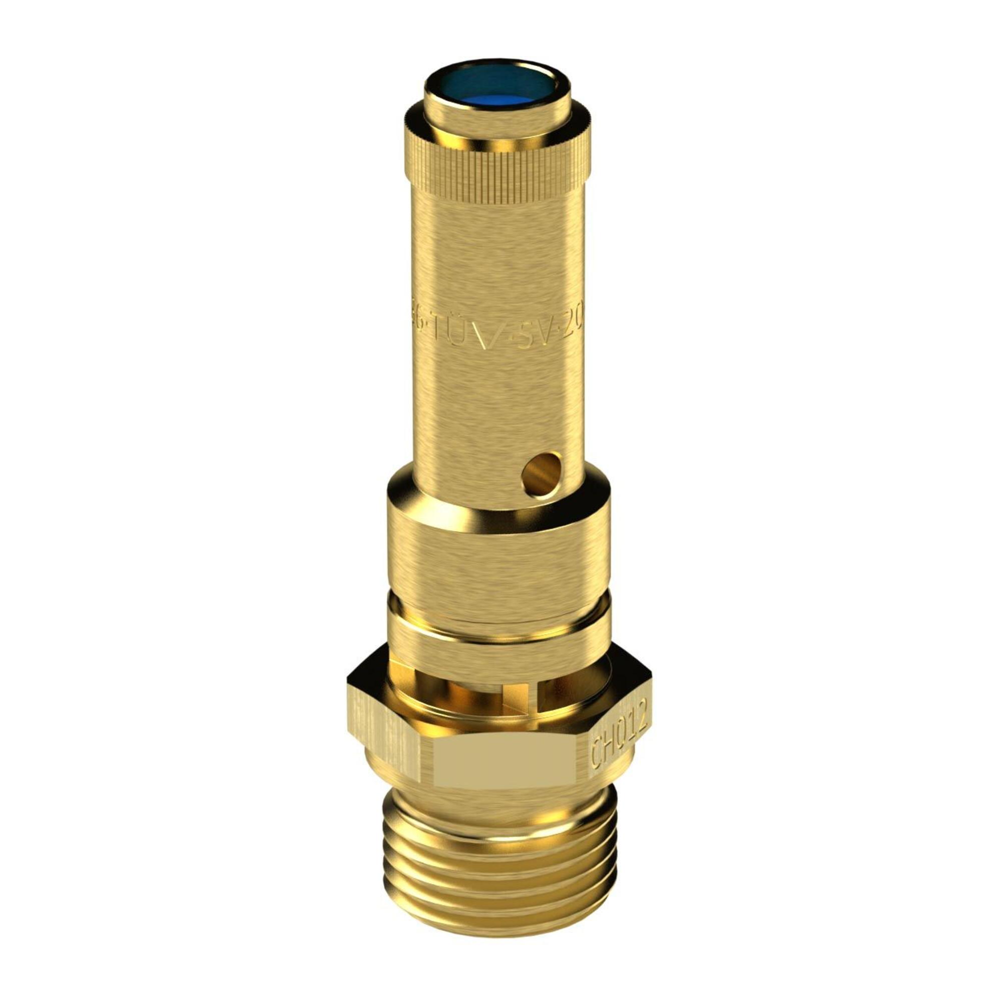 Riegler Sicherheitsventil DN 8, Messing, G 1/2, Ansprechdruck 31 bar (226.03-31,0)