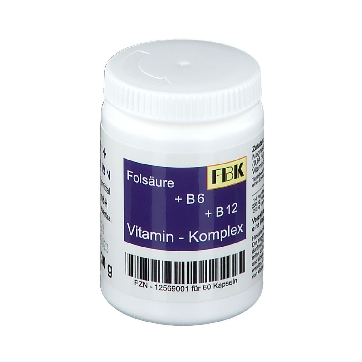 Folsäure+Vitamin B6+B12 Komplex N Kapseln 60 St