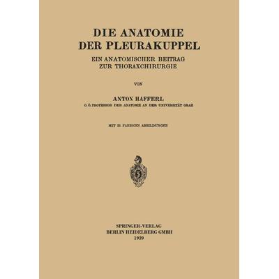 Die Anatomie der Pleurakuppel, Taschenbuch von Anton Hafferl, Springer Berlin, 978-3-662-32479-0