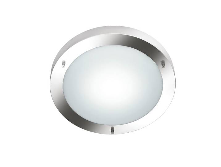 Badezimmer-Deckenleuchte Condus in Weiß/Nickel max. 60W Deckenlampe